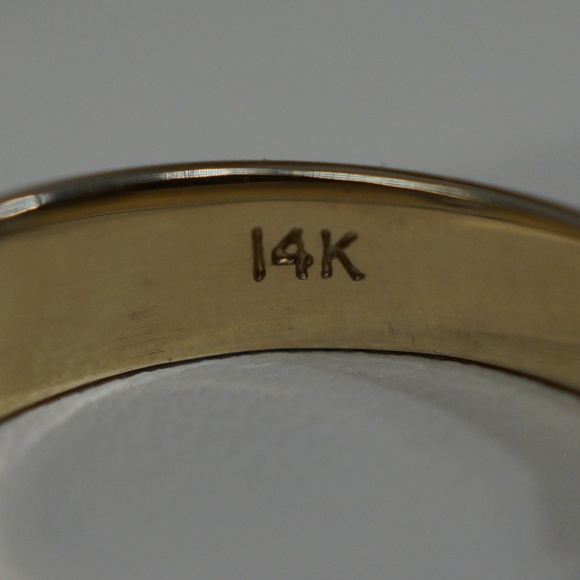 14KTT Gold Handmade Solitaire Genuine Diamond Ring - Picture 5 of 8